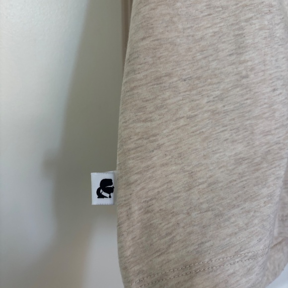 Karl Lagerfeld Womens T-shirt Cream Size Small NWOT - Picture 4 of 10